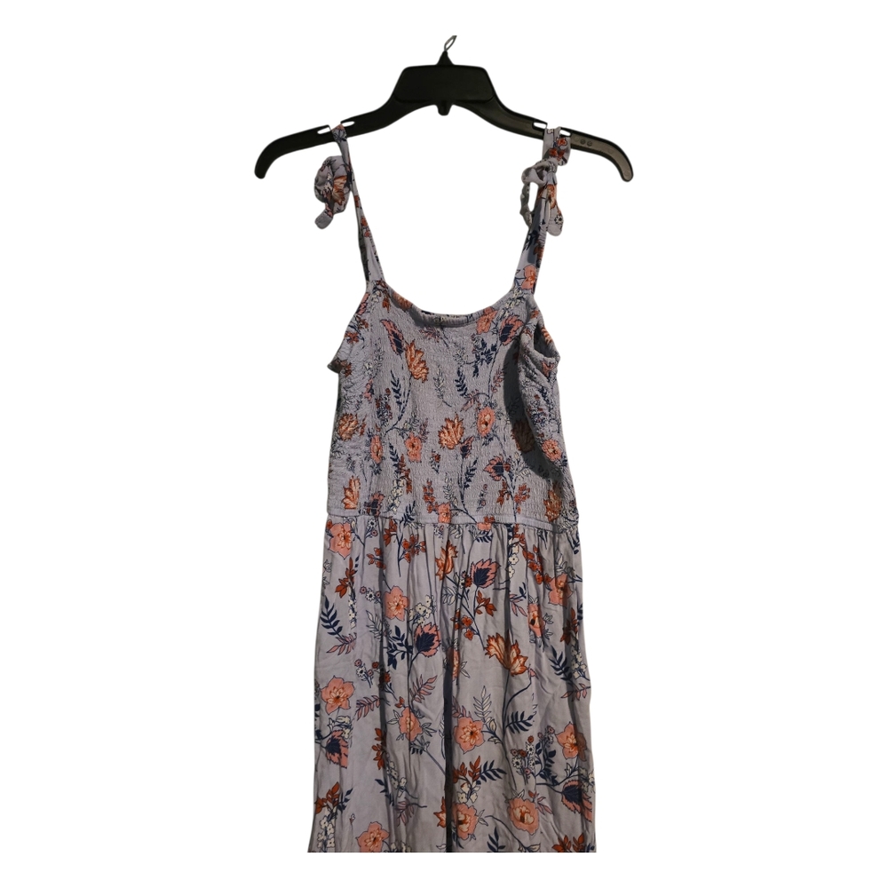 Japna Floral Maxi Dress - Blue and Orange